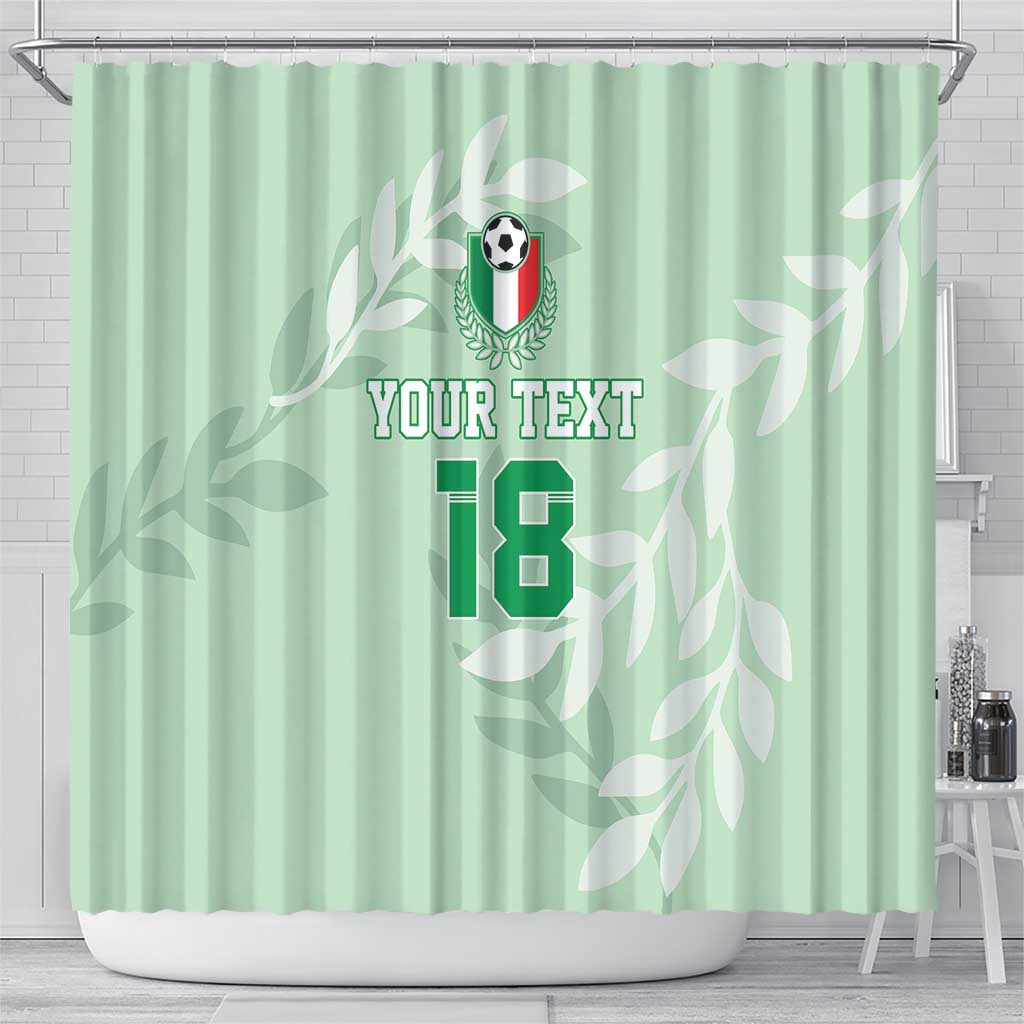 Custom Italy Football Shower Curtain Nazionale di calcio dell'Italia