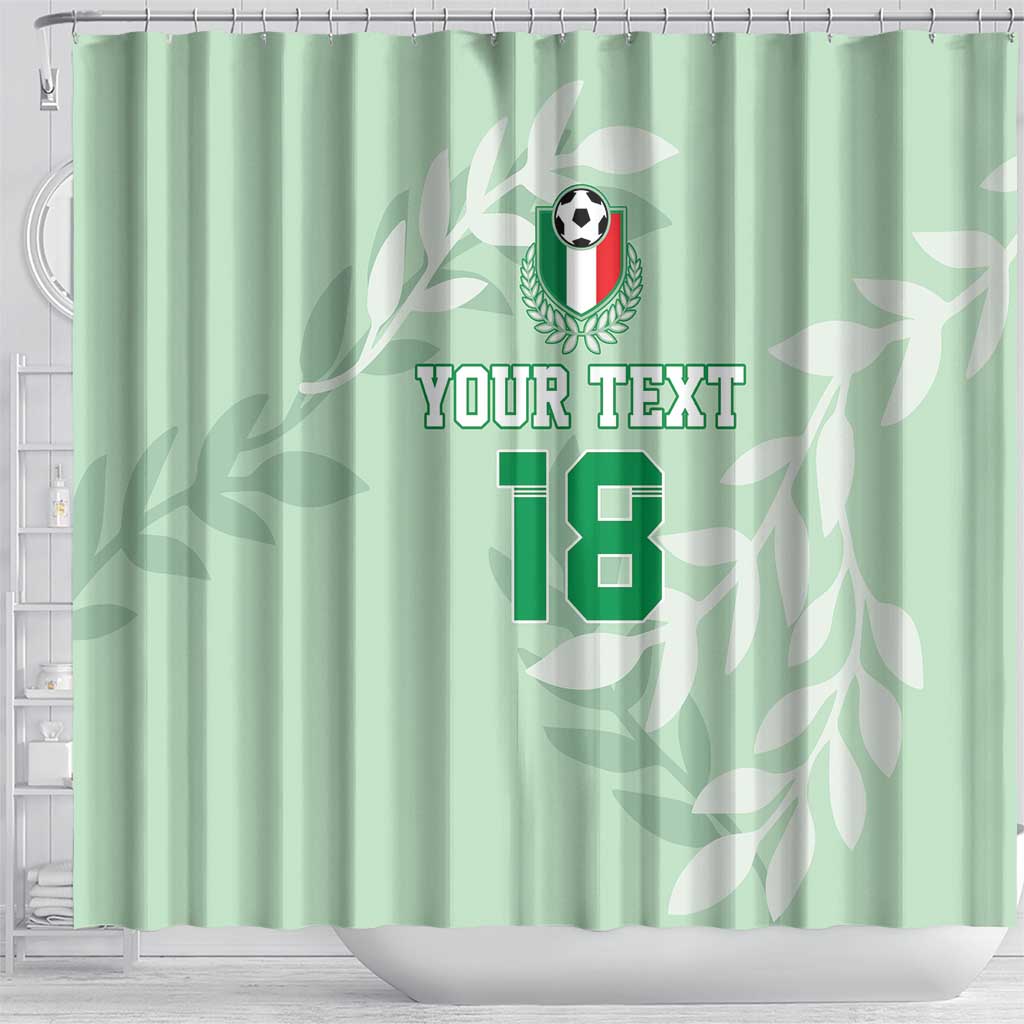 Custom Italy Football Shower Curtain Nazionale di calcio dell'Italia