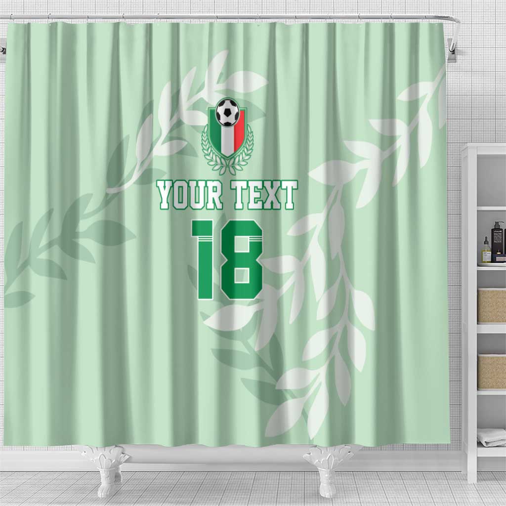 Custom Italy Football Shower Curtain Nazionale di calcio dell'Italia