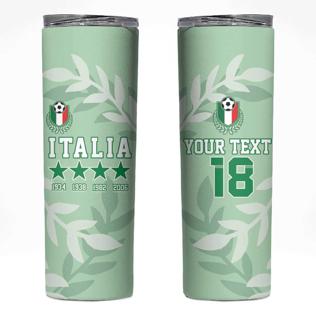 Custom Italy Football Skinny Tumbler Nazionale di calcio dell'Italia