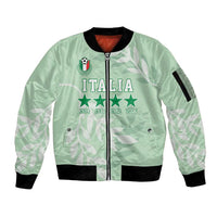 Custom Italy Football Sleeve Zip Bomber Jacket Nazionale di calcio dell'Italia