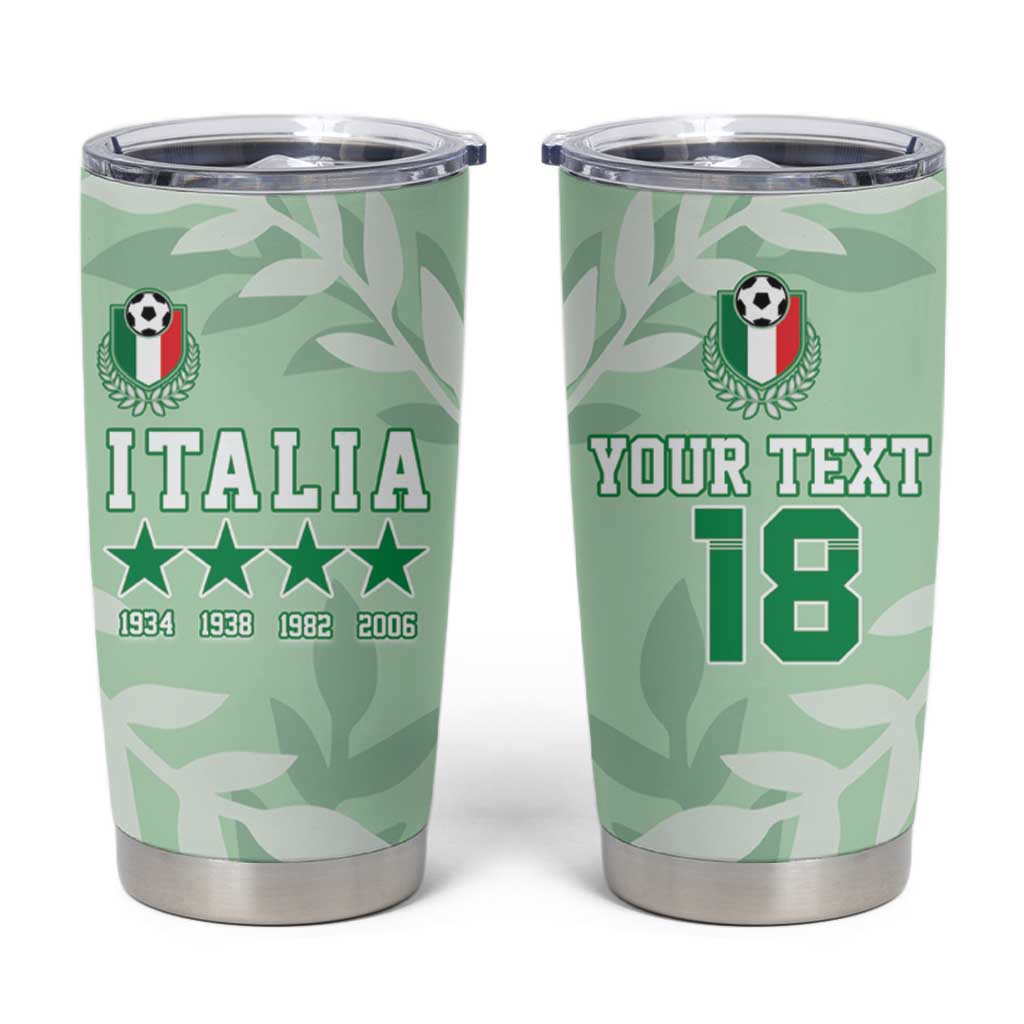 Custom Italy Football Tumbler Cup Nazionale di calcio dell'Italia