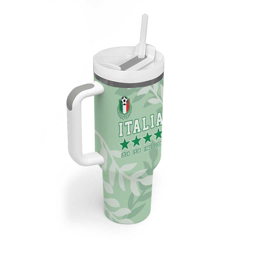 Custom Italy Football Tumbler With Handle Nazionale di calcio dell'Italia