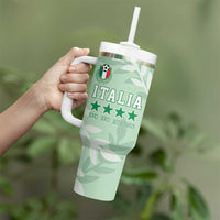 Custom Italy Football Tumbler With Handle Nazionale di calcio dell'Italia
