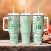 Custom Italy Football Tumbler With Handle Nazionale di calcio dell'Italia