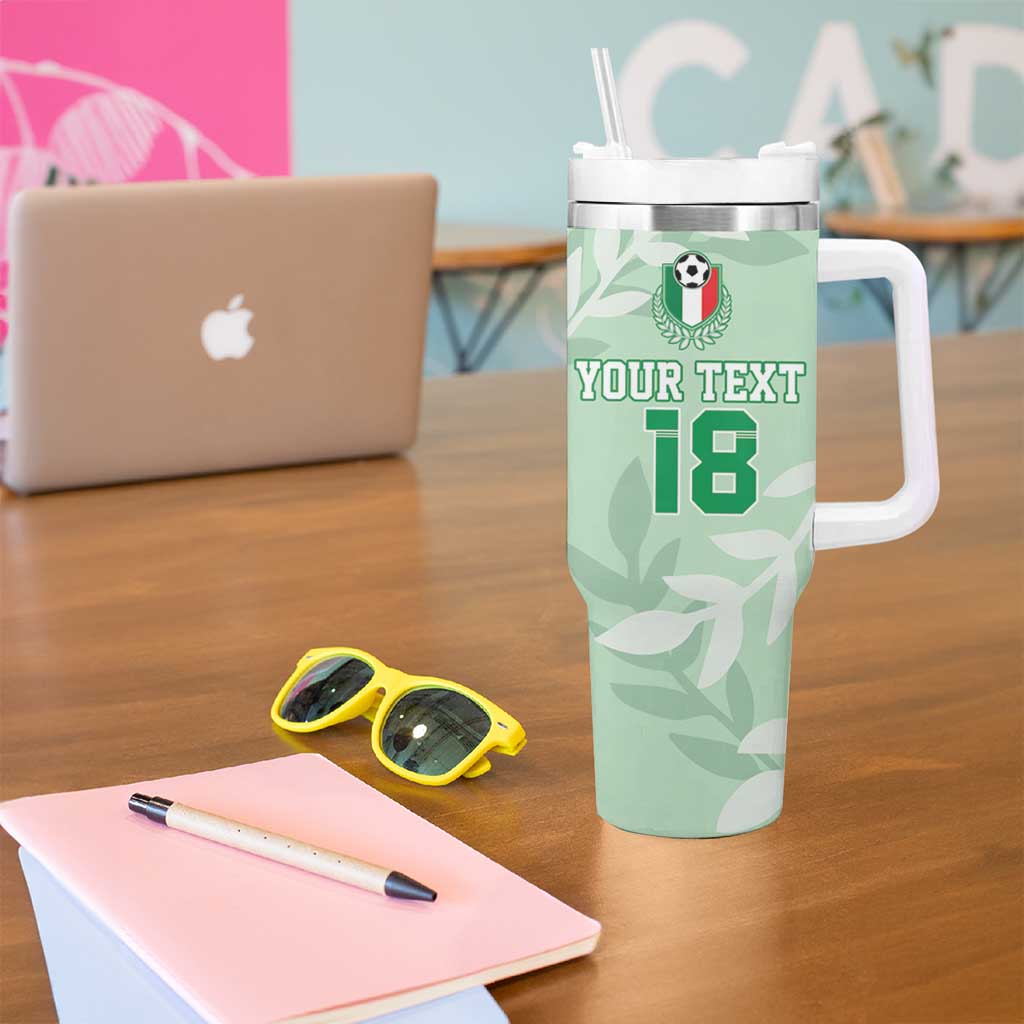 Custom Italy Football Tumbler With Handle Nazionale di calcio dell'Italia