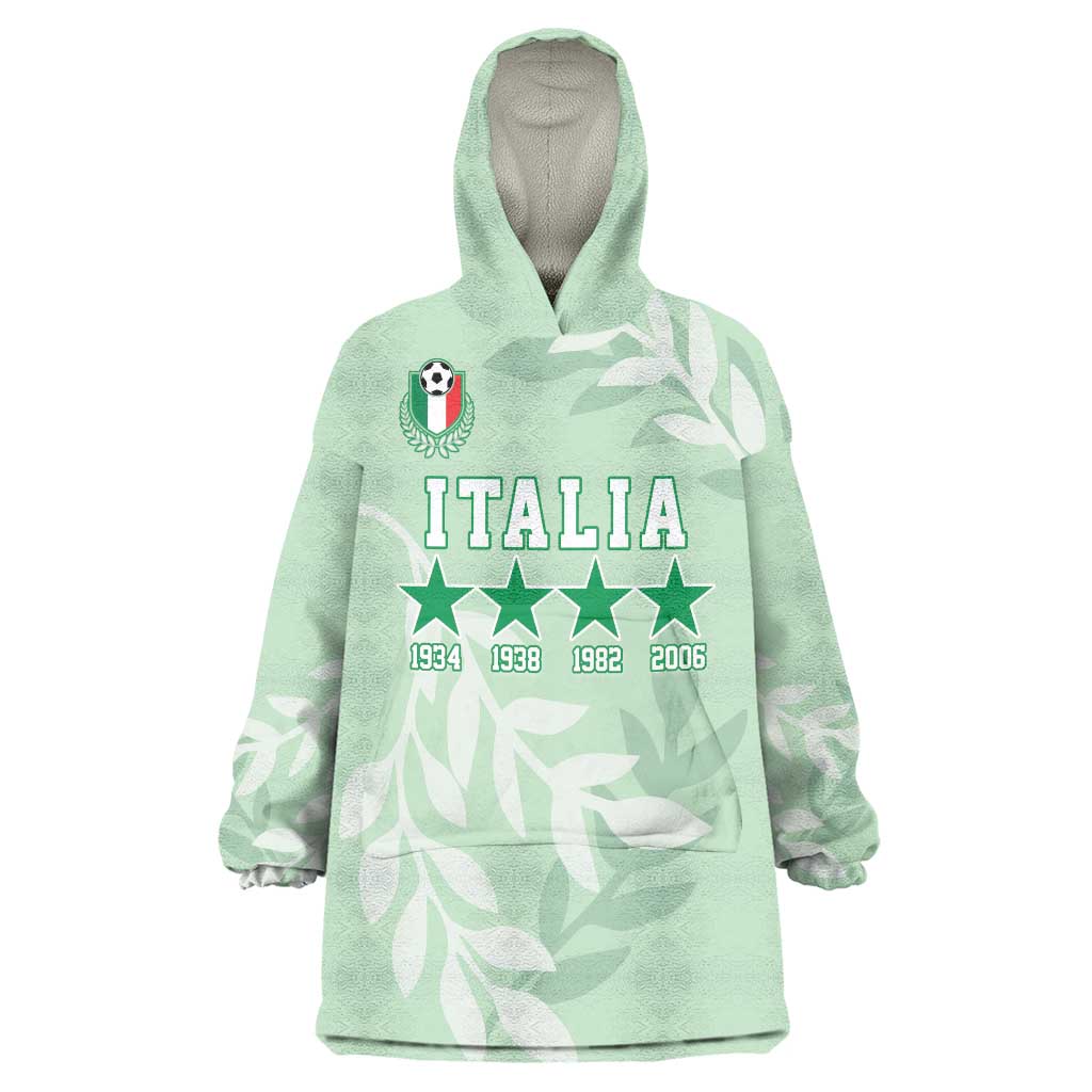 Custom Italy Football Wearable Blanket Hoodie Nazionale di calcio dell'Italia