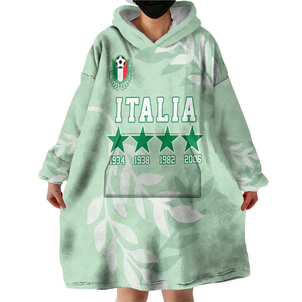 Custom Italy Football Wearable Blanket Hoodie Nazionale di calcio dell'Italia