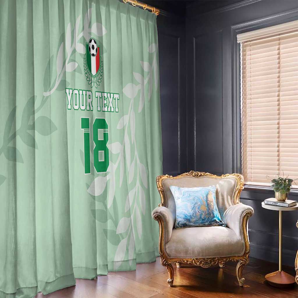 Custom Italy Football Window Curtain Nazionale di calcio dell'Italia