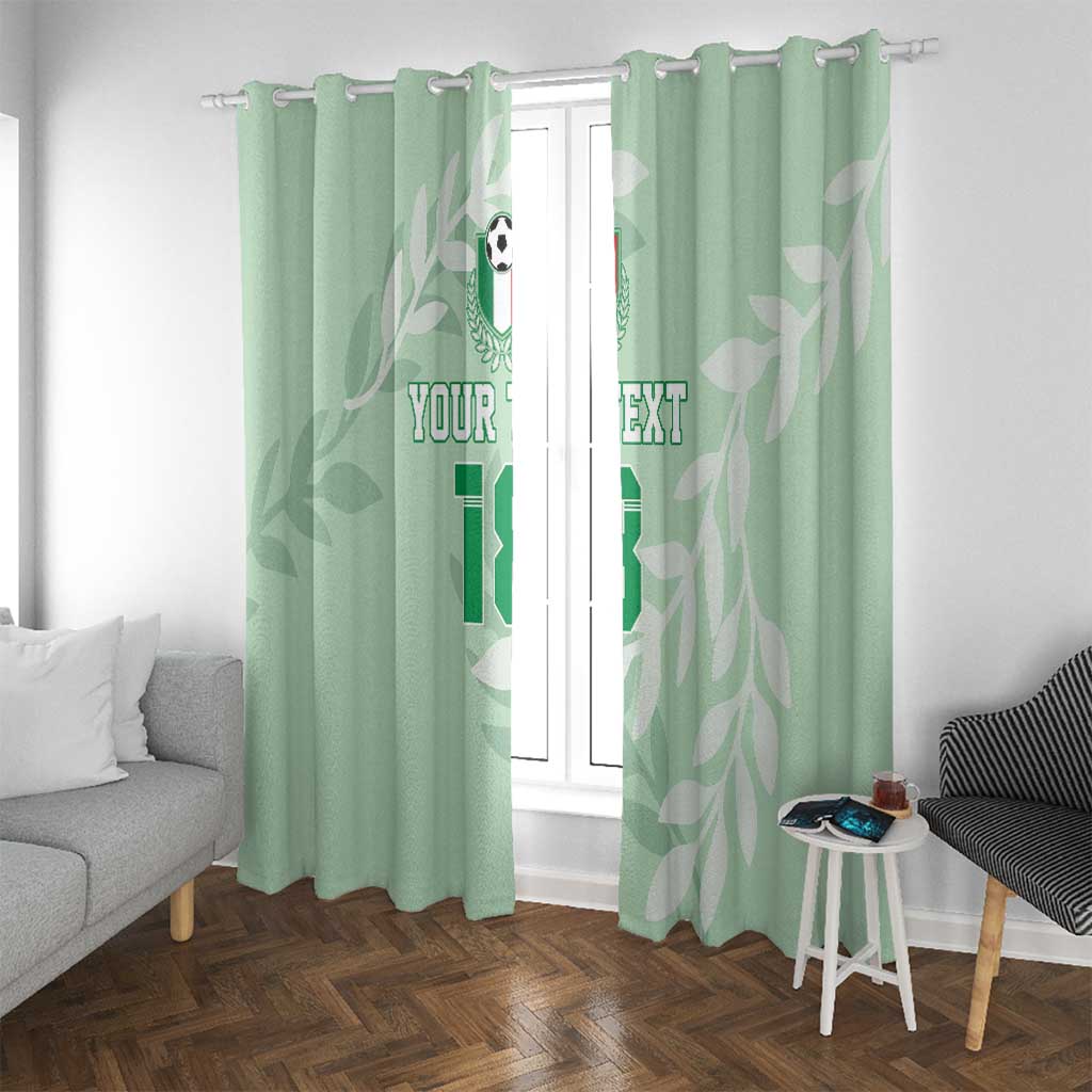 Custom Italy Football Window Curtain Nazionale di calcio dell'Italia
