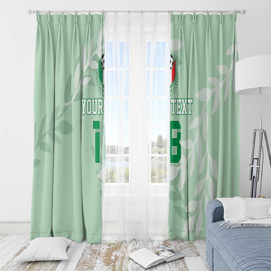 Custom Italy Football Window Curtain Nazionale di calcio dell'Italia