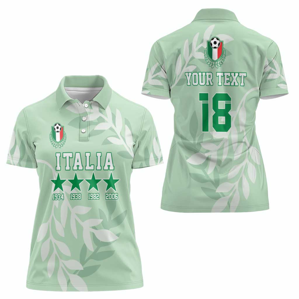 Custom Italy Football Women Polo Shirt Nazionale di calcio dell'Italia