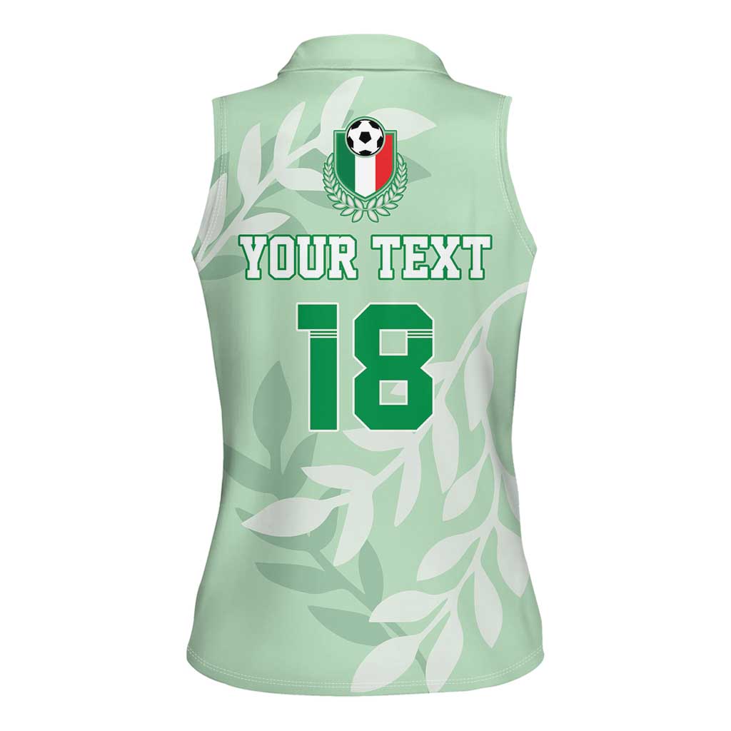 Custom Italy Football Women Sleeveless Polo Shirt Nazionale di calcio dell'Italia