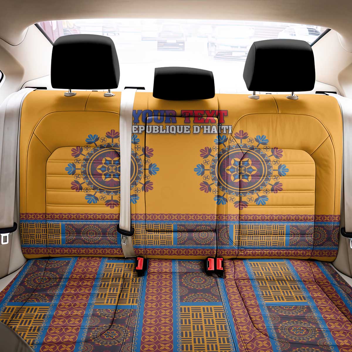 Personalized Haiti Dashiki Back Car Seat Cover - Wonder Print Shop