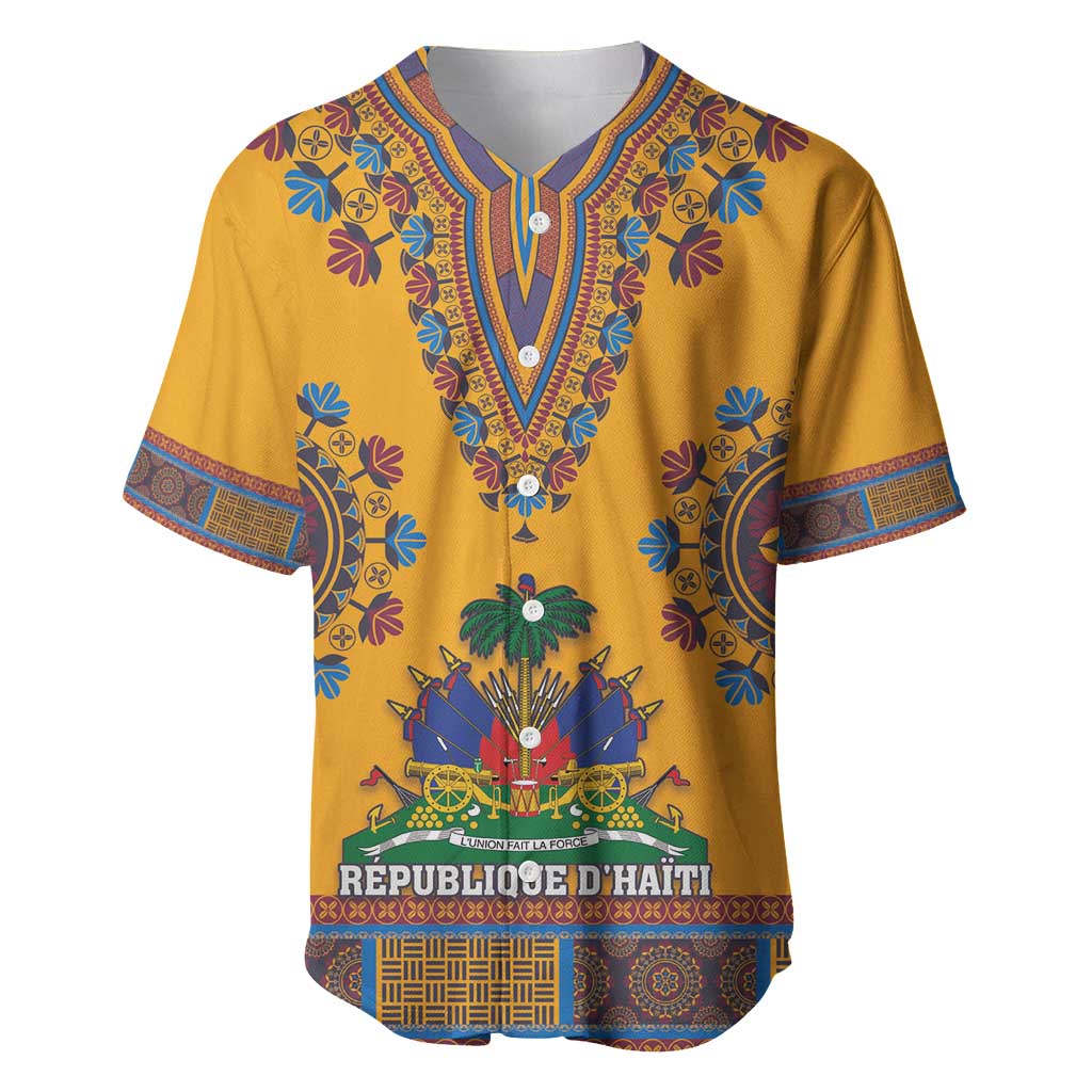Personalized Haiti Dashiki Baseball Jersey - Wonder Print Shop