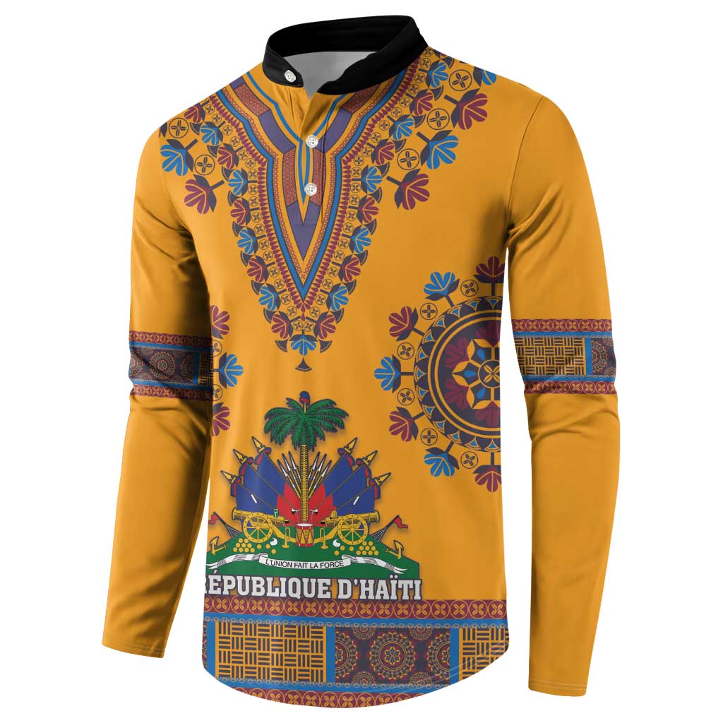 Personalized Haiti Dashiki Button Sweatshirt - Wonder Print Shop