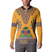 Personalized Haiti Dashiki Button Sweatshirt - Wonder Print Shop