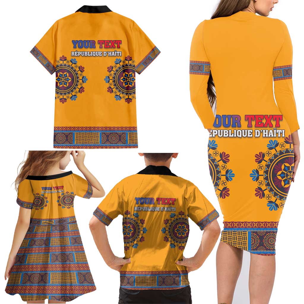 Personalized Haiti Dashiki Family Matching Long Sleeve Bodycon Dress and Hawaiian Shirt - Wonder Print Shop