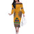 Personalized Haiti Dashiki Family Matching Off The Shoulder Long Sleeve Dress and Hawaiian Shirt - Wonder Print Shop