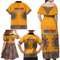 Personalized Haiti Dashiki Family Matching Off Shoulder Maxi Dress and Hawaiian Shirt - Wonder Print Shop