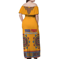 Personalized Haiti Dashiki Family Matching Off Shoulder Maxi Dress and Hawaiian Shirt - Wonder Print Shop