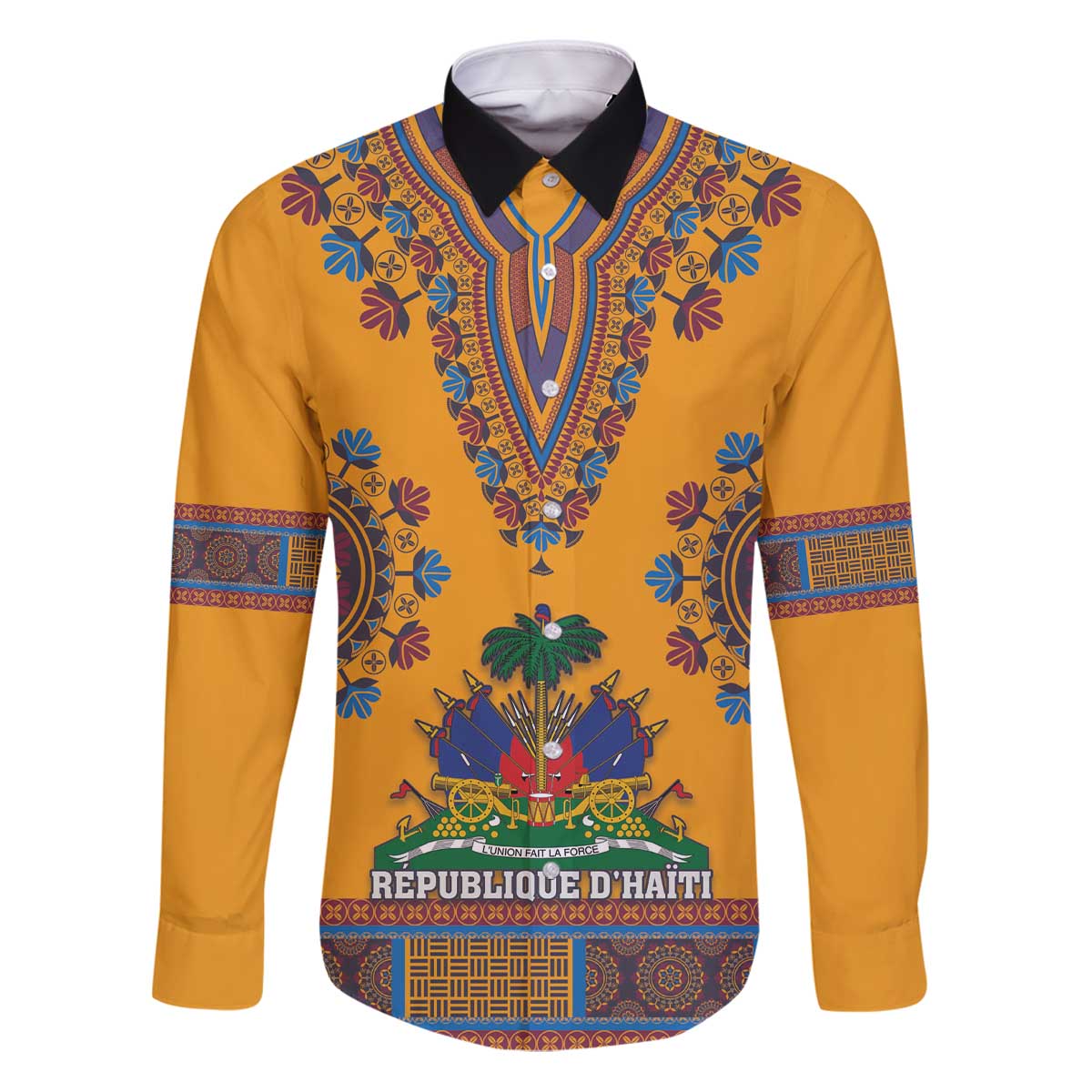 Personalized Haiti Dashiki Family Matching Puletasi and Hawaiian Shirt - Wonder Print Shop