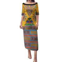 Personalized Haiti Dashiki Family Matching Puletasi and Hawaiian Shirt - Wonder Print Shop