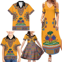 Personalized Haiti Dashiki Family Matching Summer Maxi Dress and Hawaiian Shirt - Wonder Print Shop