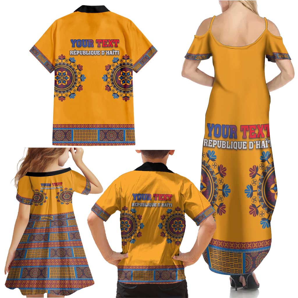 Personalized Haiti Dashiki Family Matching Summer Maxi Dress and Hawaiian Shirt - Wonder Print Shop
