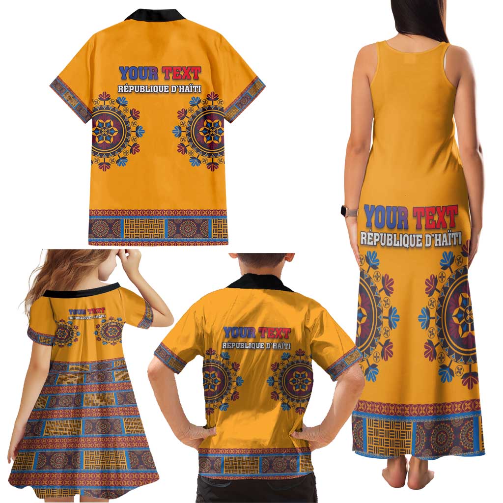 Personalized Haiti Dashiki Family Matching Tank Maxi Dress and Hawaiian Shirt - Wonder Print Shop