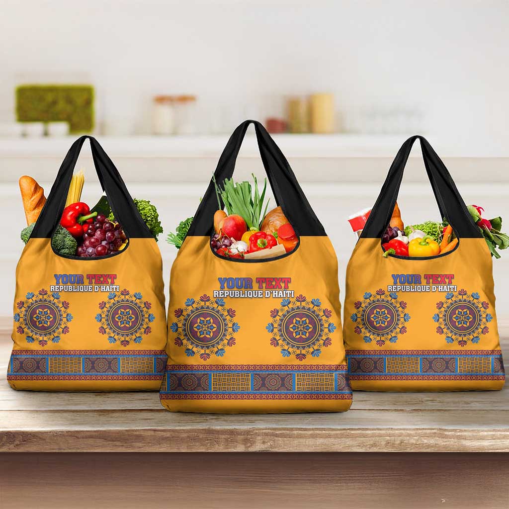 Personalized Haiti Dashiki Grocery Bag