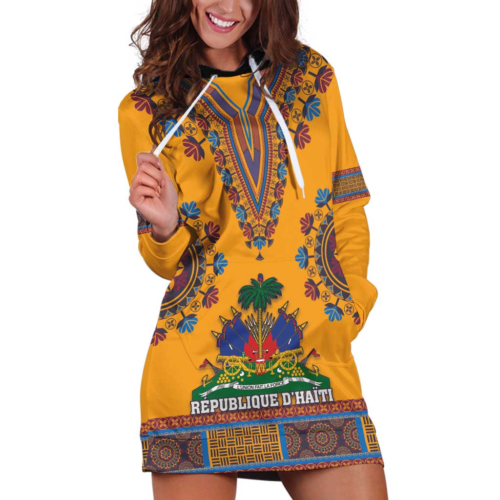 Personalized Haiti Dashiki Hoodie Dress - Wonder Print Shop