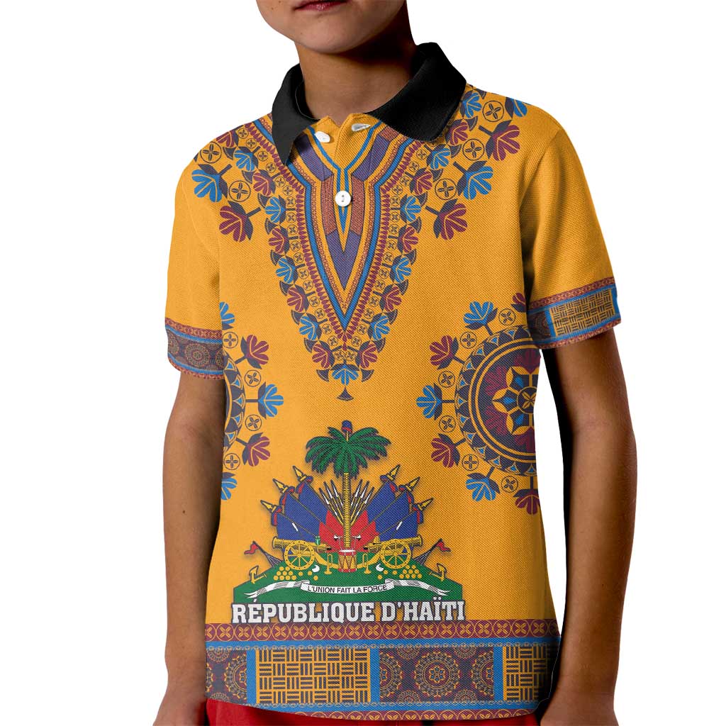 Personalized Haiti Dashiki Kid Polo Shirt - Wonder Print Shop