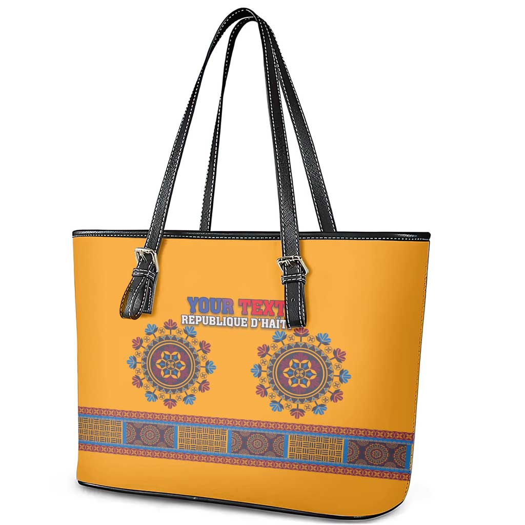 Personalized Haiti Dashiki Leather Tote Bag - Wonder Print Shop