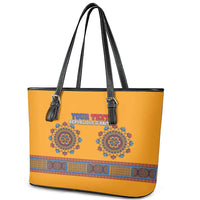 Personalized Haiti Dashiki Leather Tote Bag - Wonder Print Shop