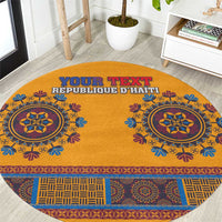 Personalized Haiti Dashiki Round Carpet