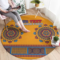 Personalized Haiti Dashiki Round Carpet