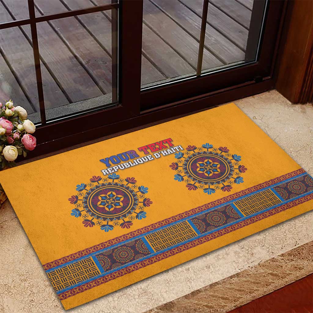 Personalized Haiti Dashiki Rubber Doormat - Wonder Print Shop