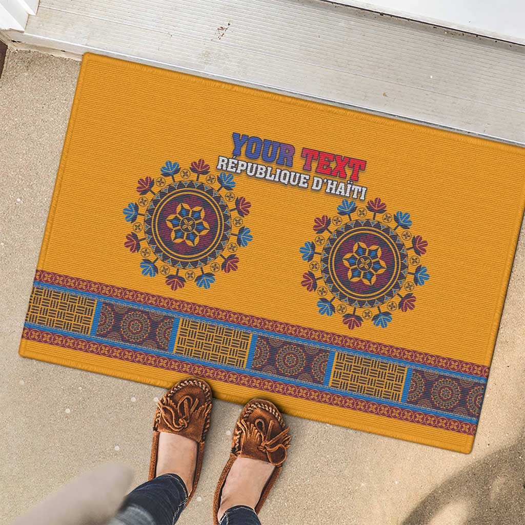 Personalized Haiti Dashiki Rubber Doormat - Wonder Print Shop