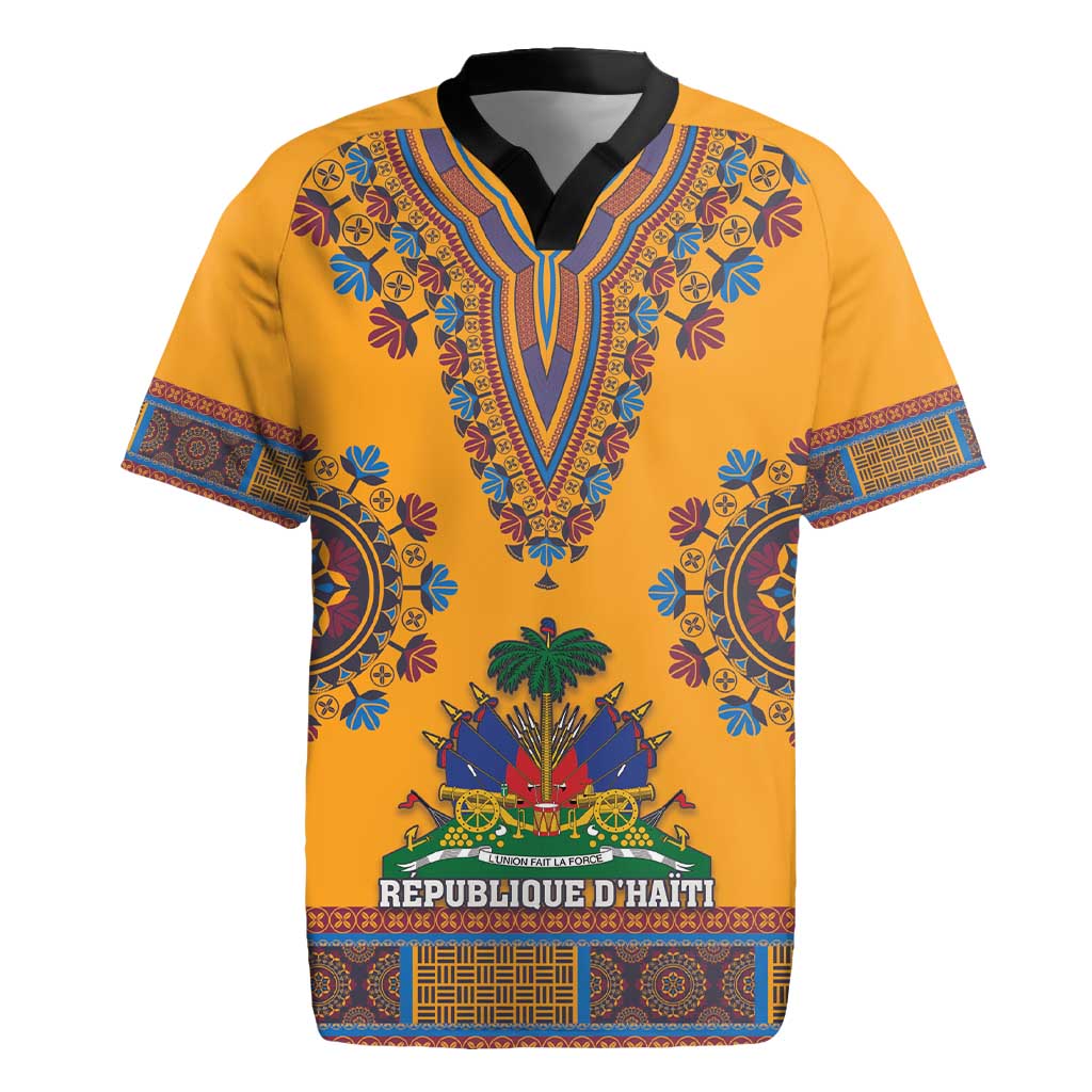 Personalized Haiti Dashiki Rugby Jersey - Wonder Print Shop