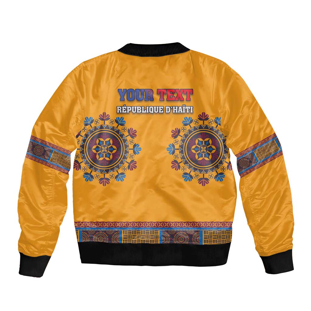 Personalized Haiti Dashiki Sleeve Zip Bomber Jacket - Wonder Print Shop