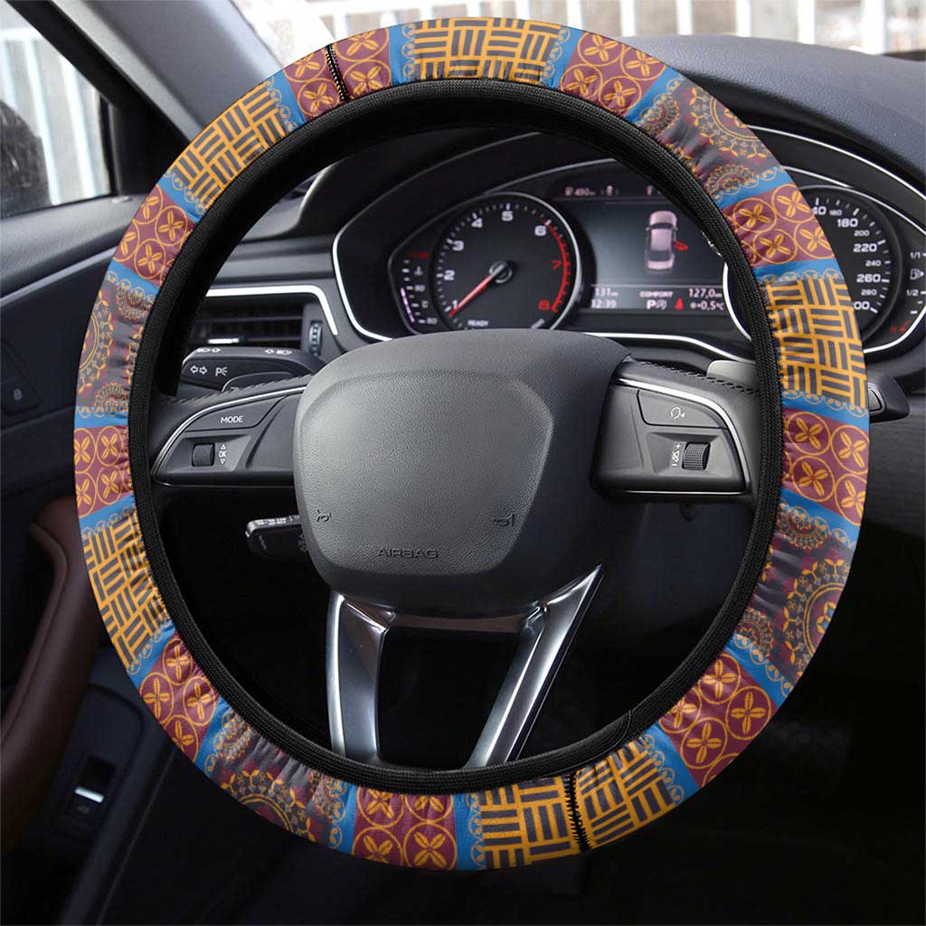 Personalized Haiti Dashiki Steering Wheel Cover - Wonder Print Shop