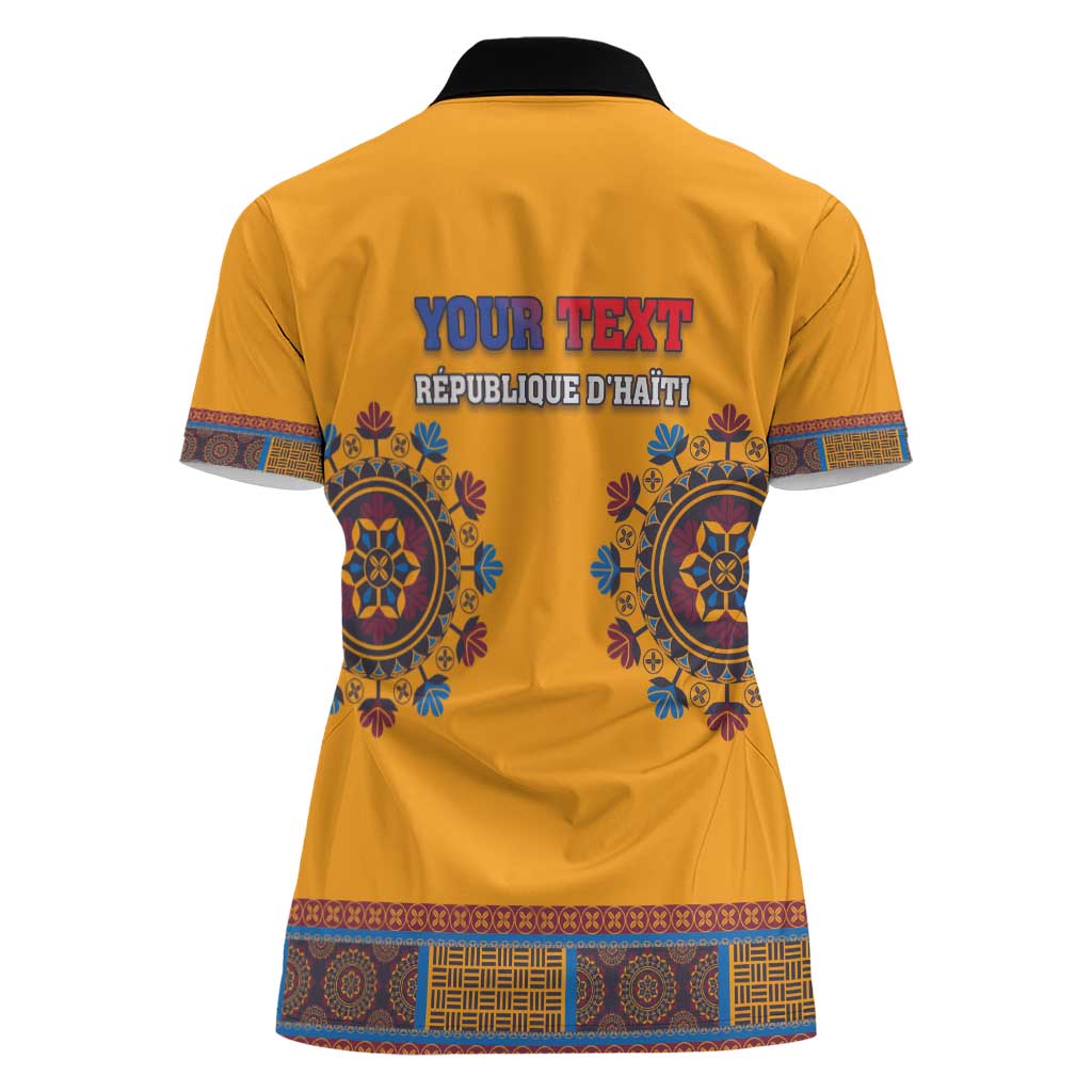 Personalized Haiti Dashiki Women Polo Shirt - Wonder Print Shop