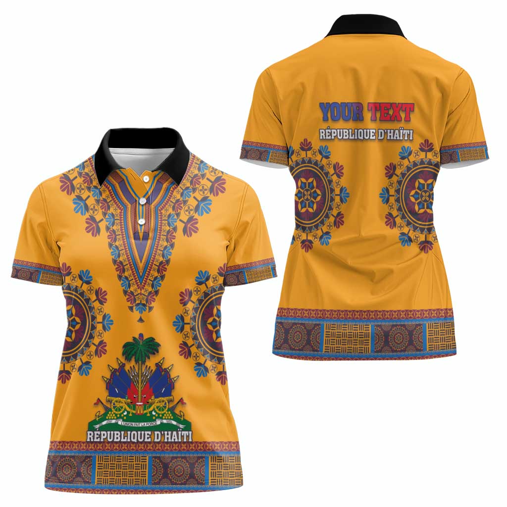 Personalized Haiti Dashiki Women Polo Shirt - Wonder Print Shop