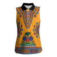 Personalized Haiti Dashiki Women Sleeveless Polo Shirt - Wonder Print Shop