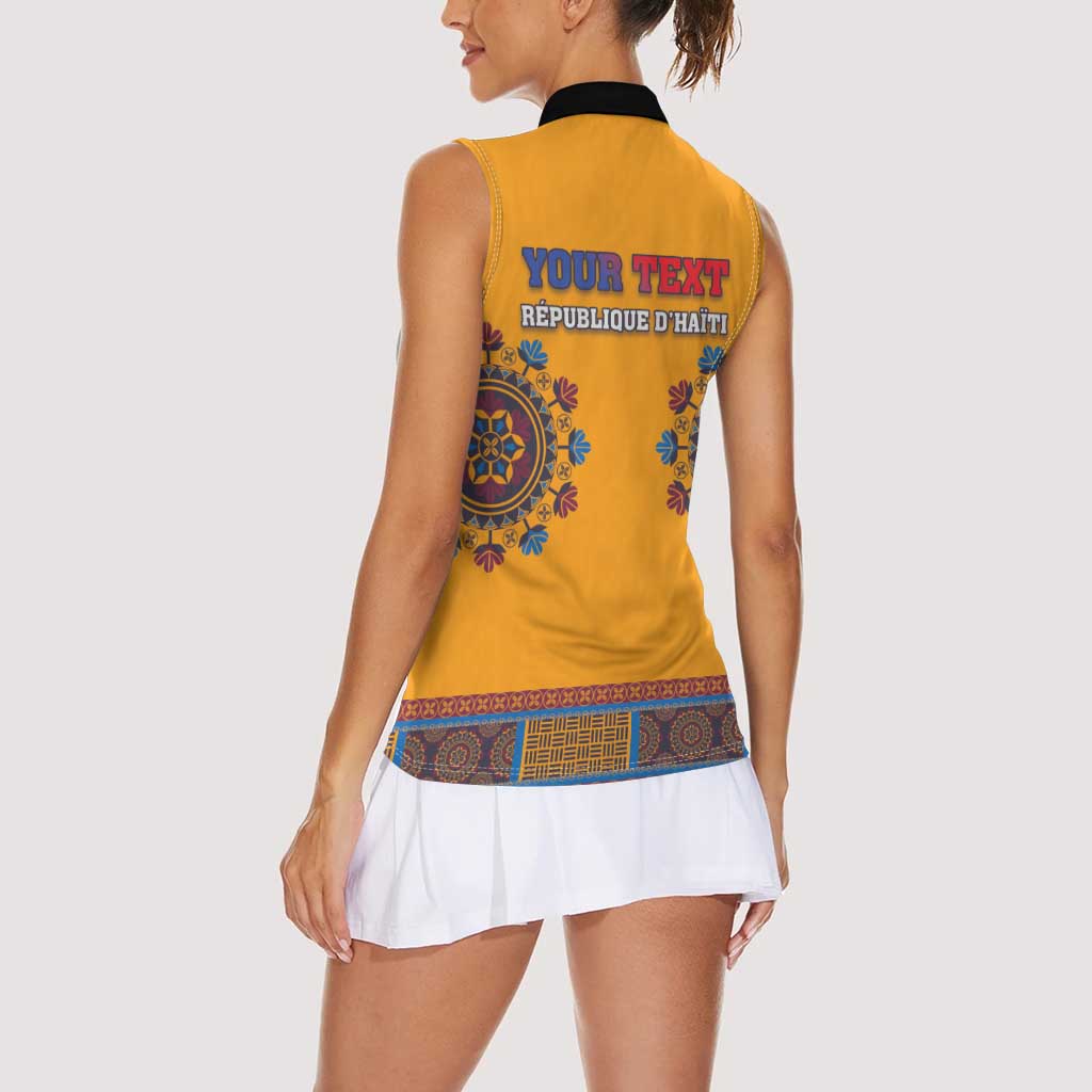 Personalized Haiti Dashiki Women Sleeveless Polo Shirt - Wonder Print Shop