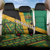 Jamaica Lion Rastafarian Back Car Seat Cover With Kente Pattern - Wonder Print Shop