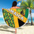 Jamaica Lion Rastafarian Beach Blanket With Kente Pattern - Wonder Print Shop