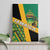 Jamaica Lion Rastafarian Canvas Wall Art With Kente Pattern - Wonder Print Shop