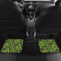Jamaica Lion Rastafarian Car Mats With Kente Pattern - Wonder Print Shop